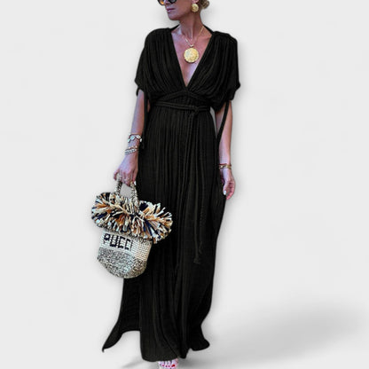 Greek-style kimono maxi dress