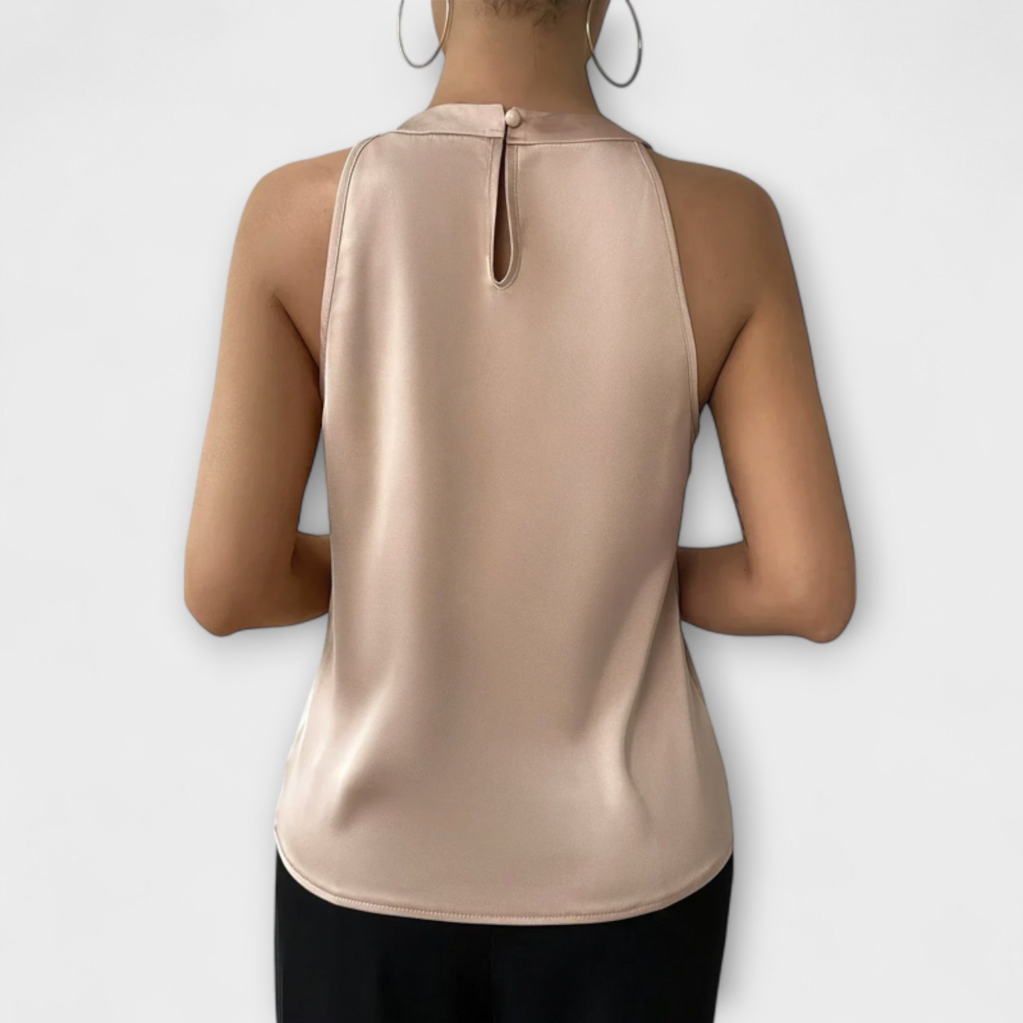Skye - Chic Satin Blouse with Off-Shoulder Design