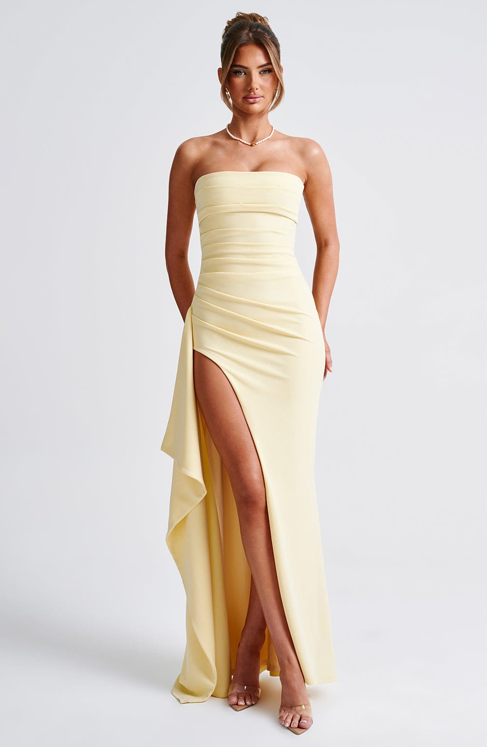 Zafira Maxi Dress - Lemon Glow